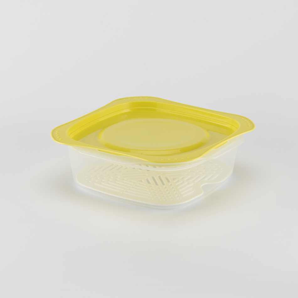 Vixi Frissentartó edény 900 ml lapos rácsbetéttel - ZÖLD